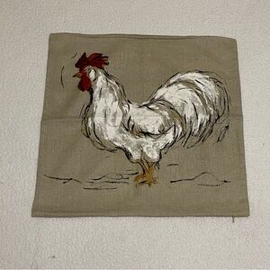 Pottery Barn painted Roster pillow cover 20”x 20” good condition